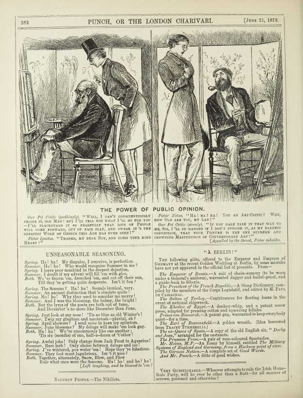 Altes Buchcover mit einem Mann in einem Anzug sitzend in einem Stuhl und einer Frau danebenstehend, beide mit ernsten Gesichtern, betitelt "Die Macht der öffentlichen Meinung".