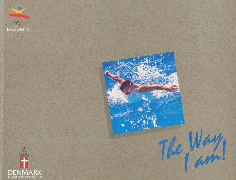Buchumschlag mit einem Schwimmer im Wasser mit dem Titel "The Way I Am" und Logos und Text der Olympischen Spiele 1992 in Barcelona.