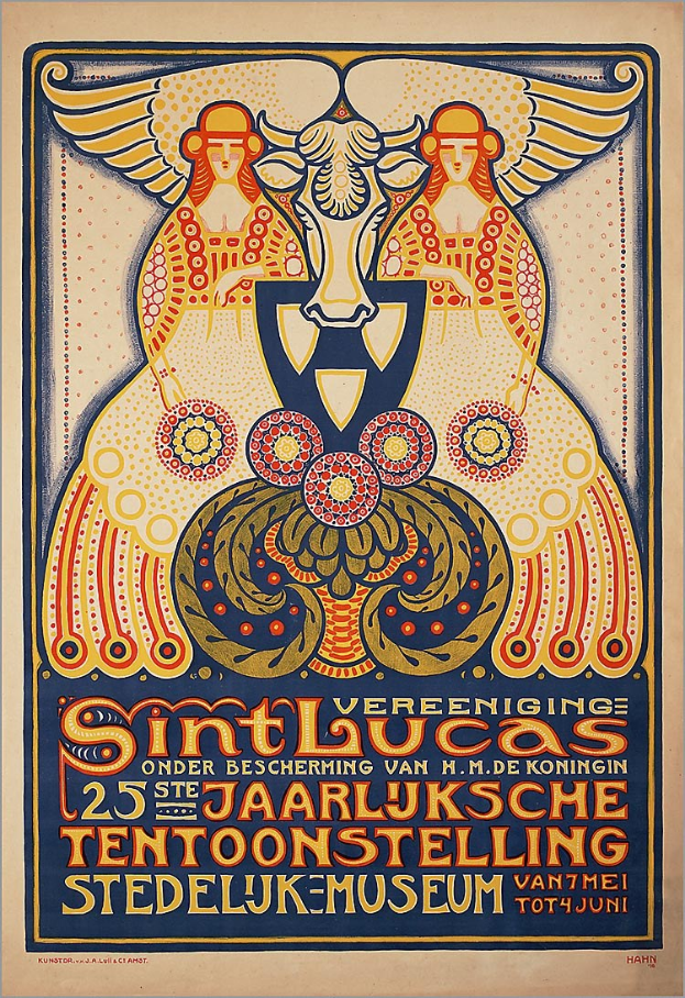 Plakat für ein Konzert im Stedelijk Museum Amsterdam mit Text und Bildern zum Thema der Ausstellung.