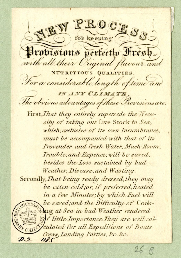 Ein Artikel mit dem Text "Neues Verfahren zur perfekten Frischhaltung von Probiotika" und einem Stempel auf der linken Seite.