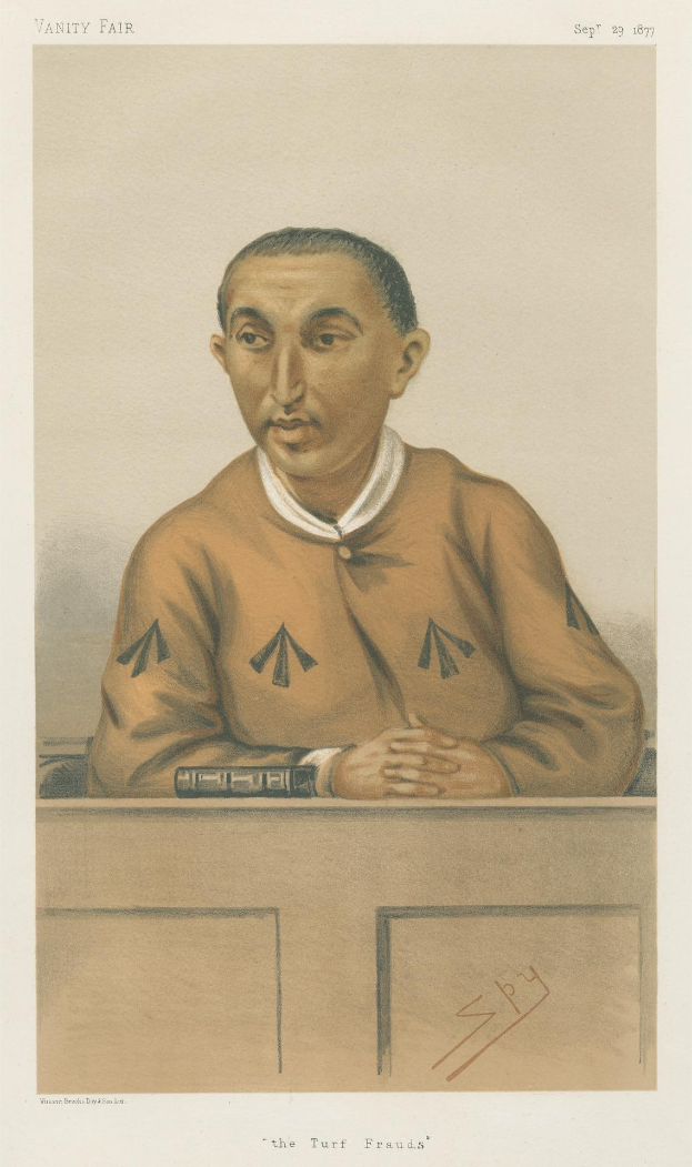 Ein Mann in einem weißen Hemd und dunkler Hose sitzt an einem Tisch und schaut ernst, mit dem Text "Die Rasenbetrüger" unten im Bild.