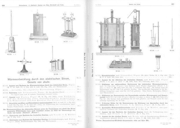 Ein offenes Buch mit Bildern von Laborgeräten und Text auf den Seiten.